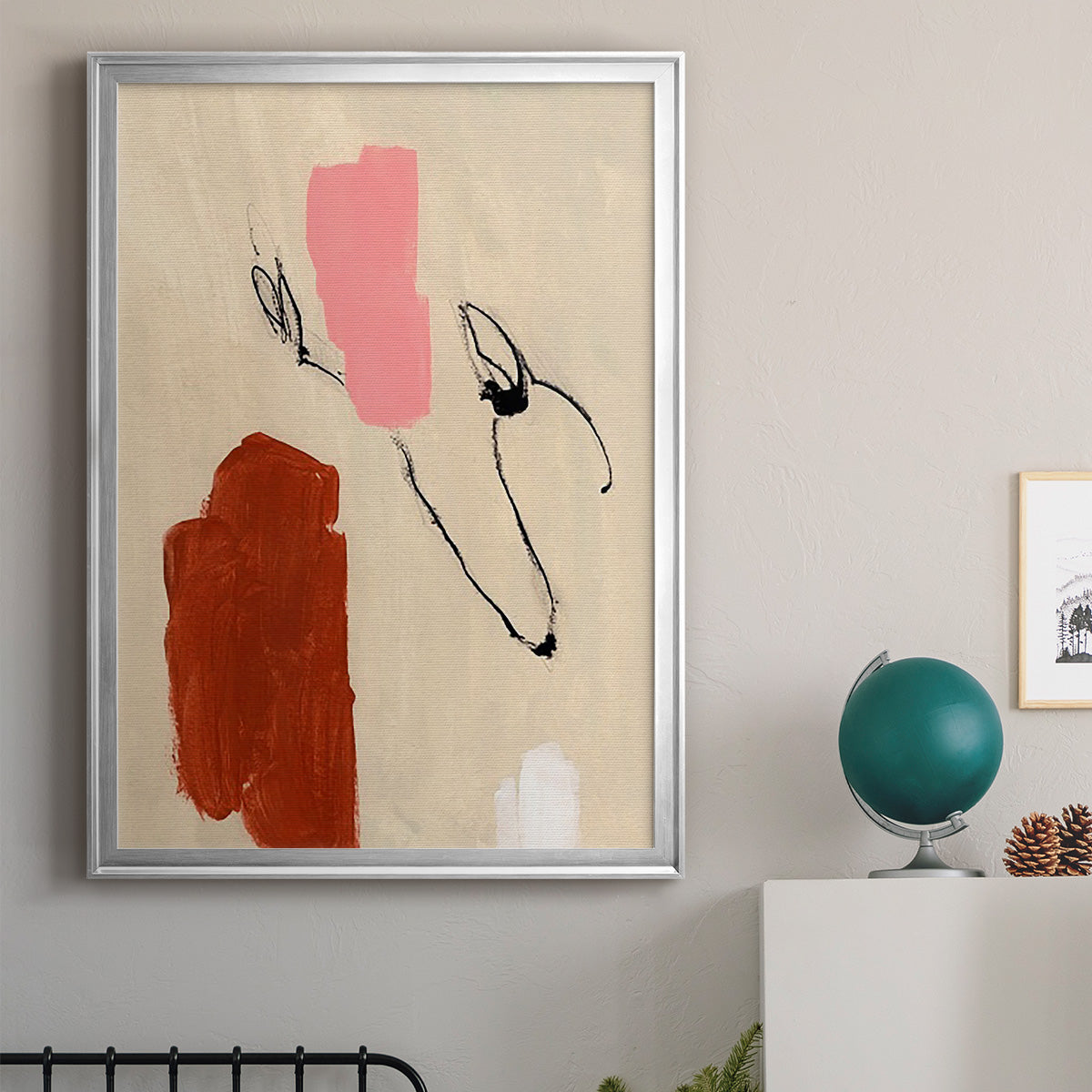 Terra Rosa Abstract I - Modern Framed Canvas Print