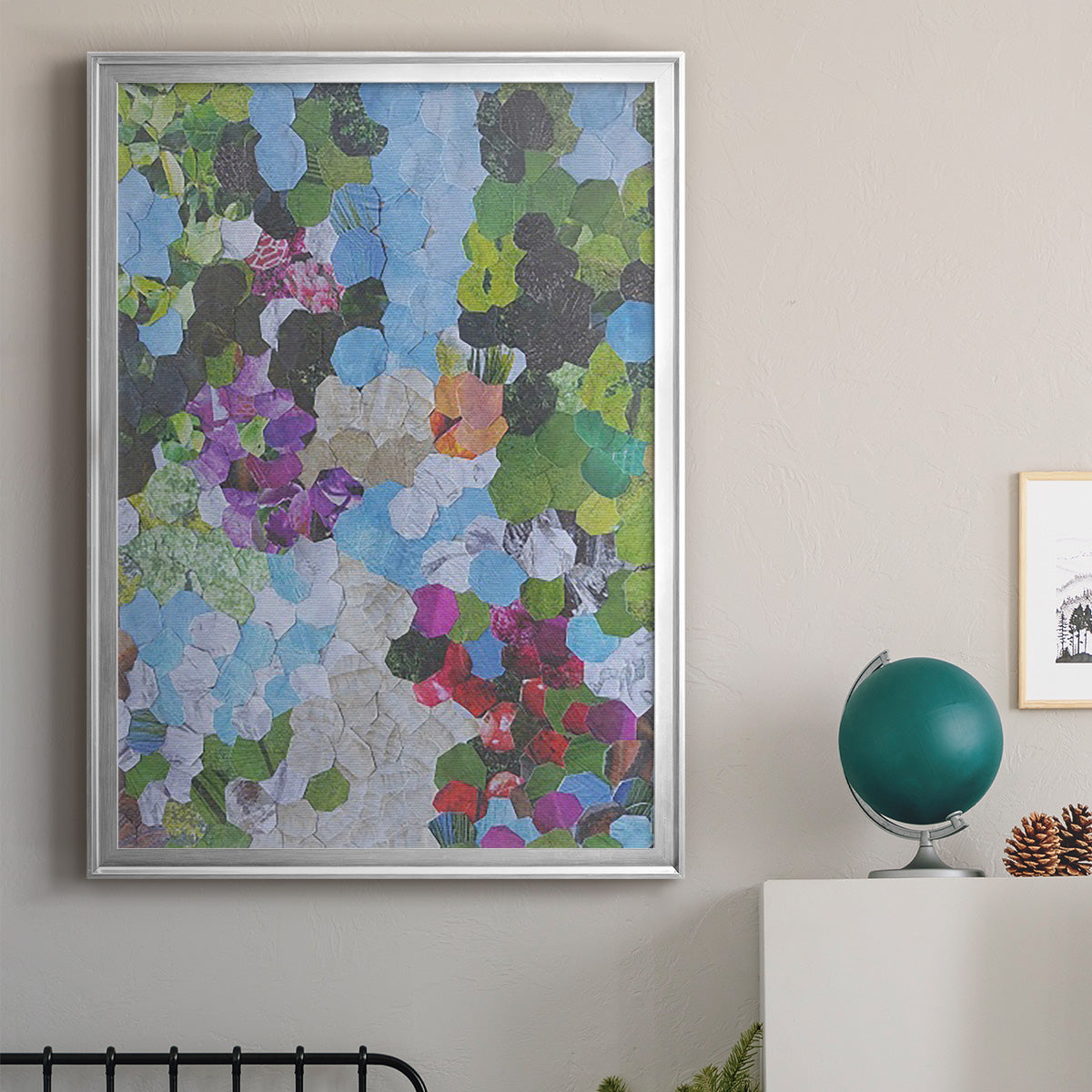 Iris Garden - Modern Framed Canvas Print