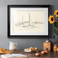 Coastal Contour Sketch I Premium Framed Print - Ready to Hang