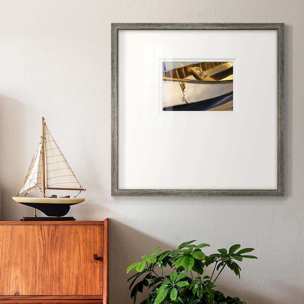 Golden Cano III Premium Framed Print Double Matboard