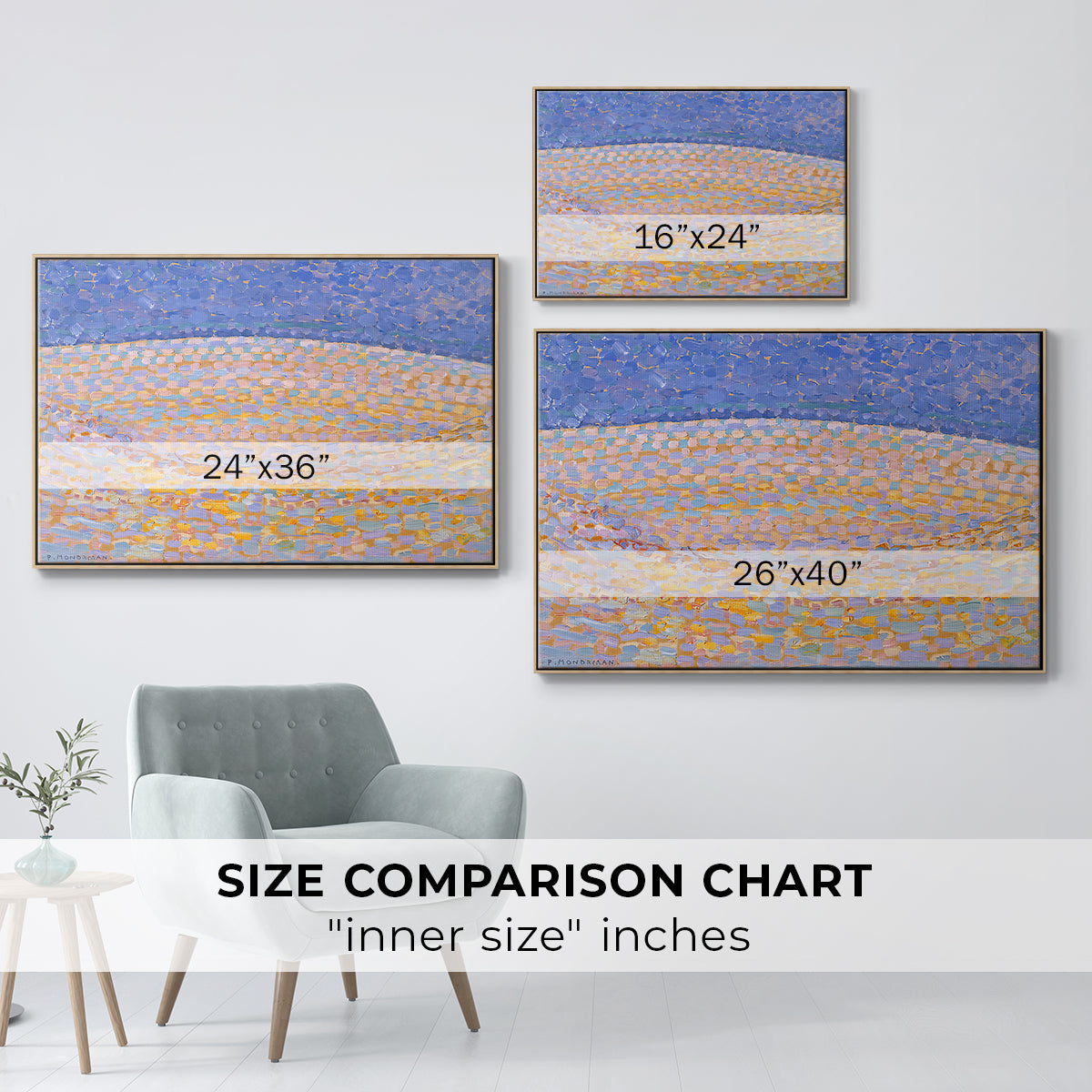 Dune III, 1909 - Floater Framed Canvas Print