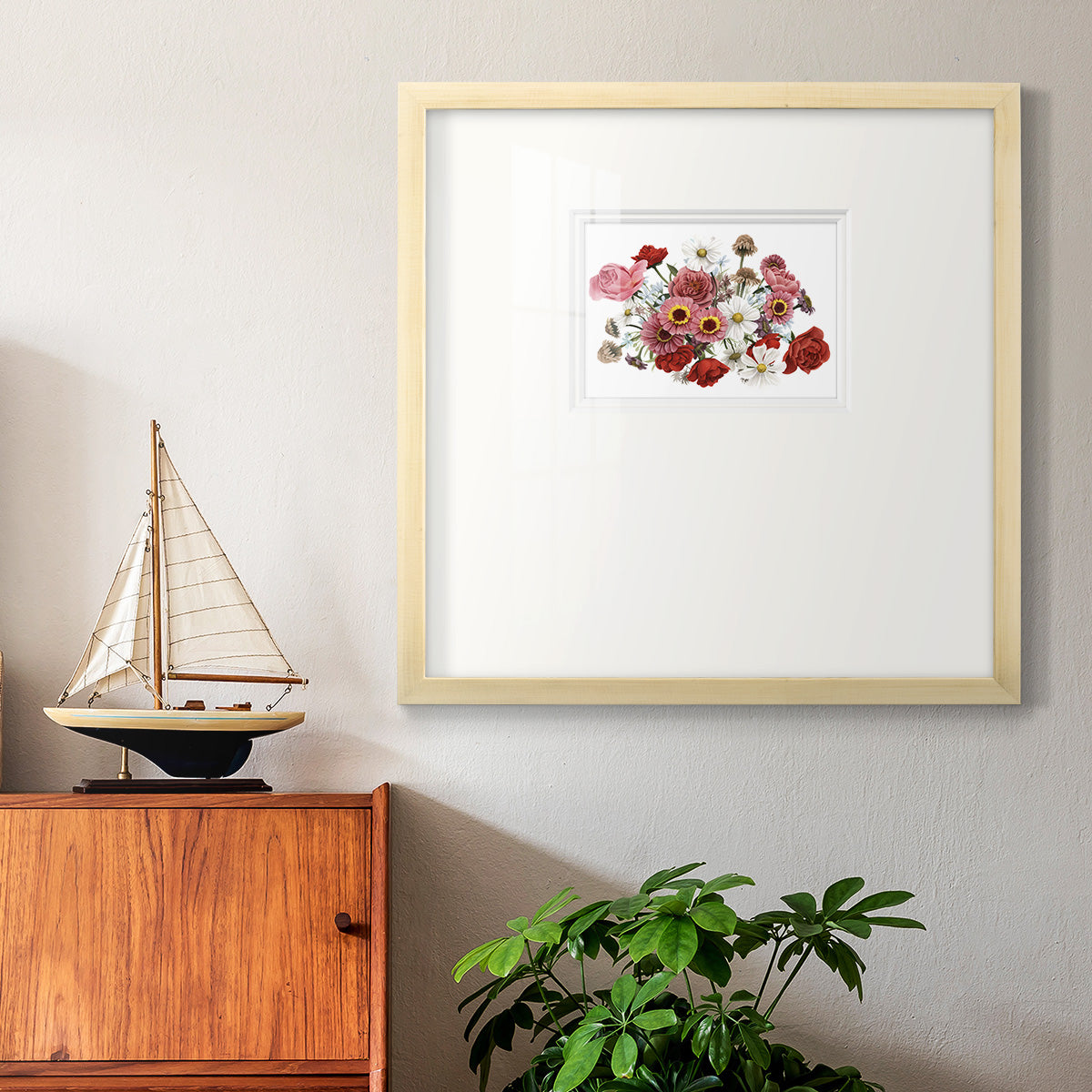 Modern Arrangement III Premium Framed Print Double Matboard