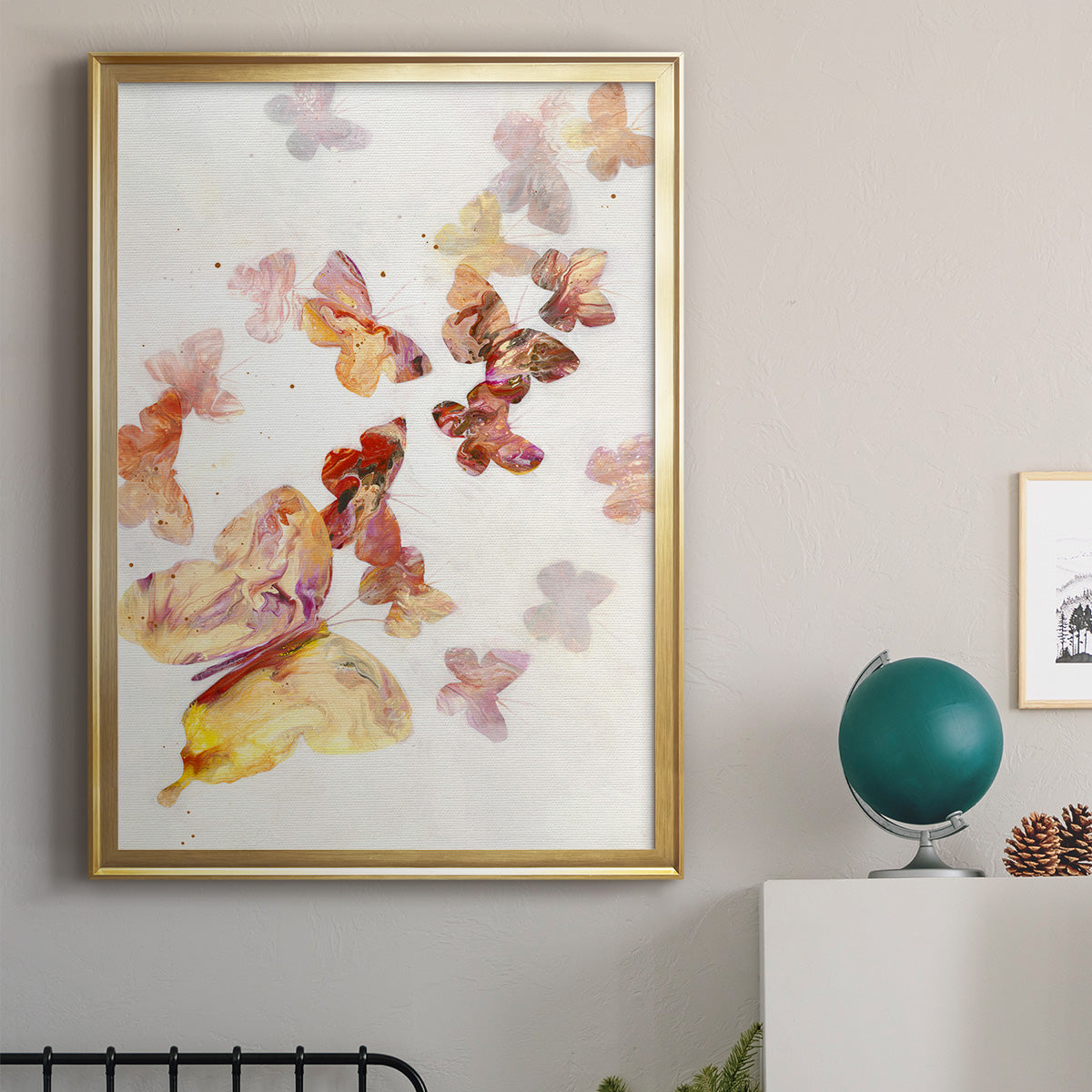All A Flutter - Modern Framed Canvas Print
