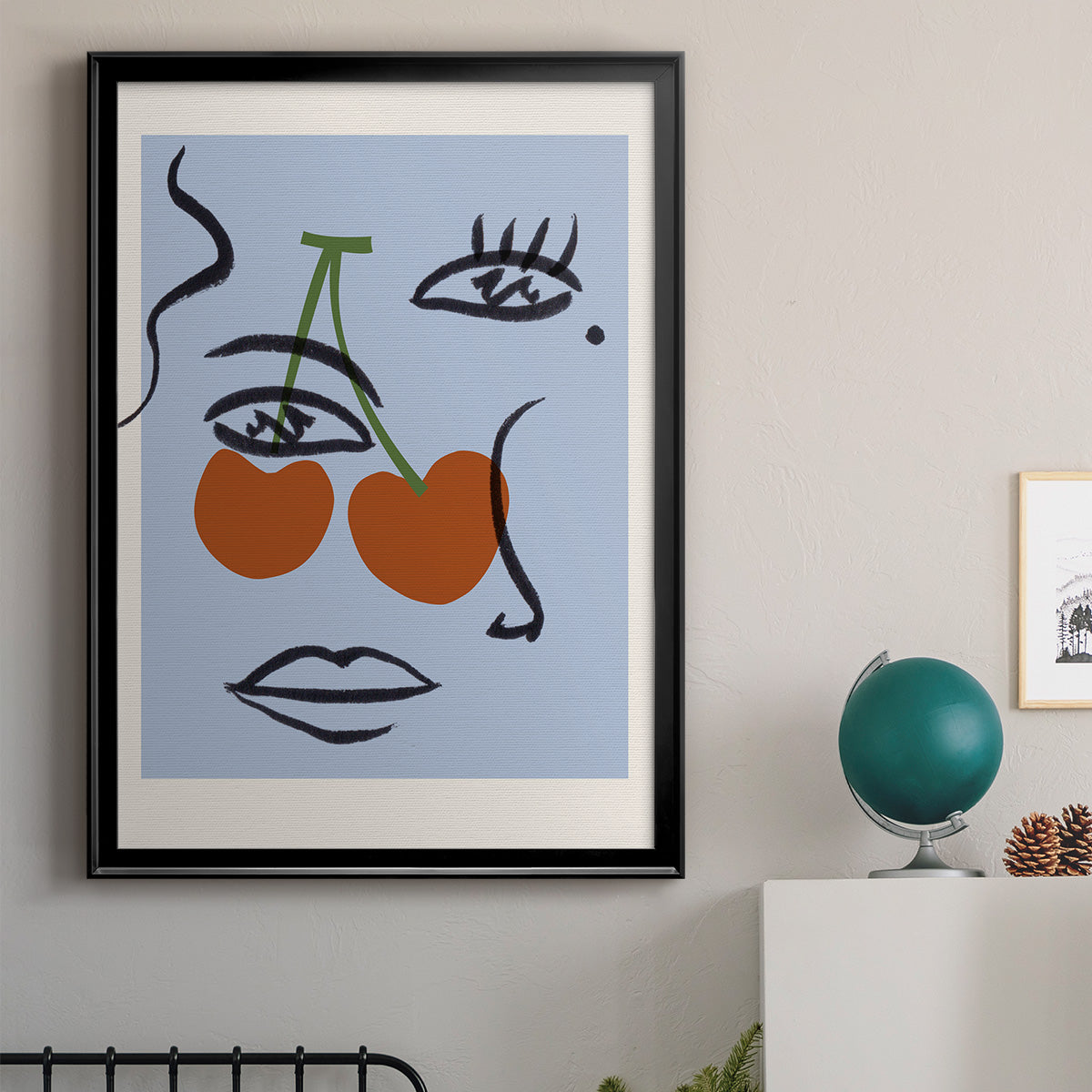 Cherry Baby I - Modern Framed Canvas Print