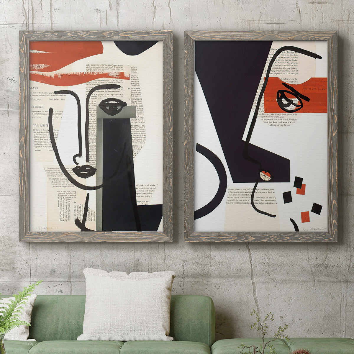 Faces of A Century V - Premium Framed Canvas 2 Piece Set - Ready to Hang