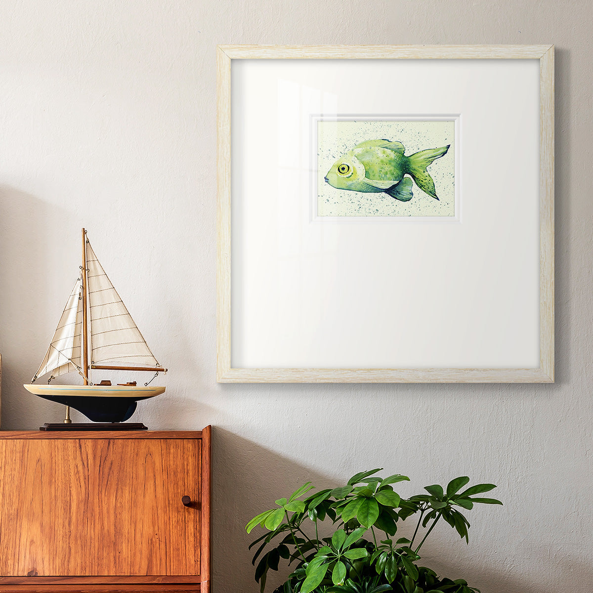 Speckled Freshwater Fish I Premium Framed Print Double Matboard