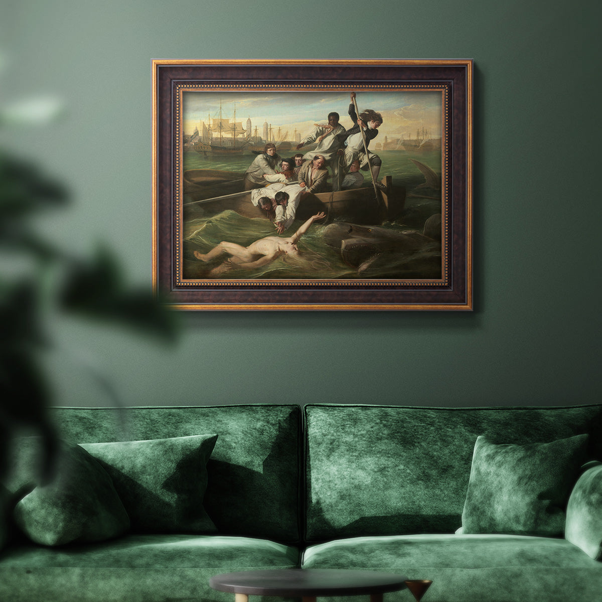 Watson and the Shark - Ornate Framed Canvas Print