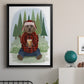 Lumberjack Bear Latte - Modern Framed Canvas Print