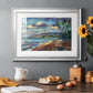 Morning Moon Over Waikiki - Modern Framed Art Print