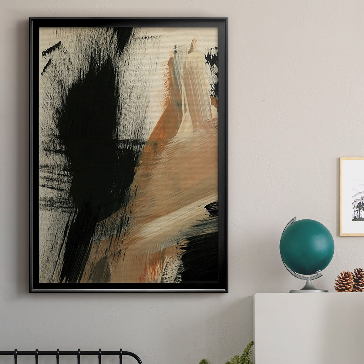 Baked Paintstrokes I - Modern Framed Canvas Print