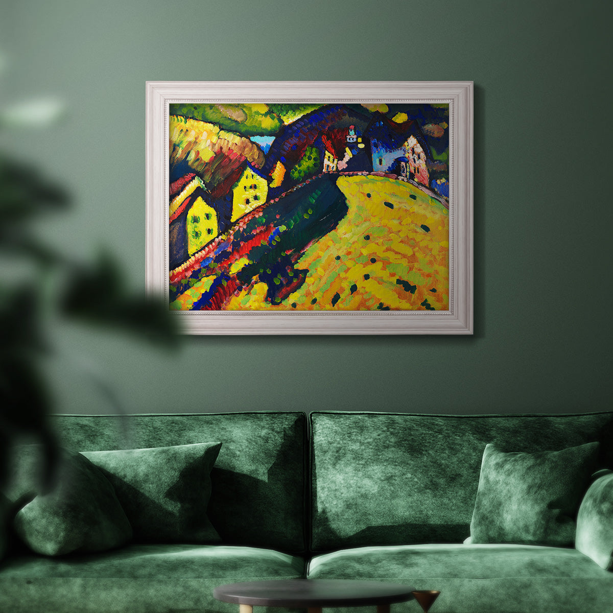 Houses at Murnau - Ornate Framed Canvas Print