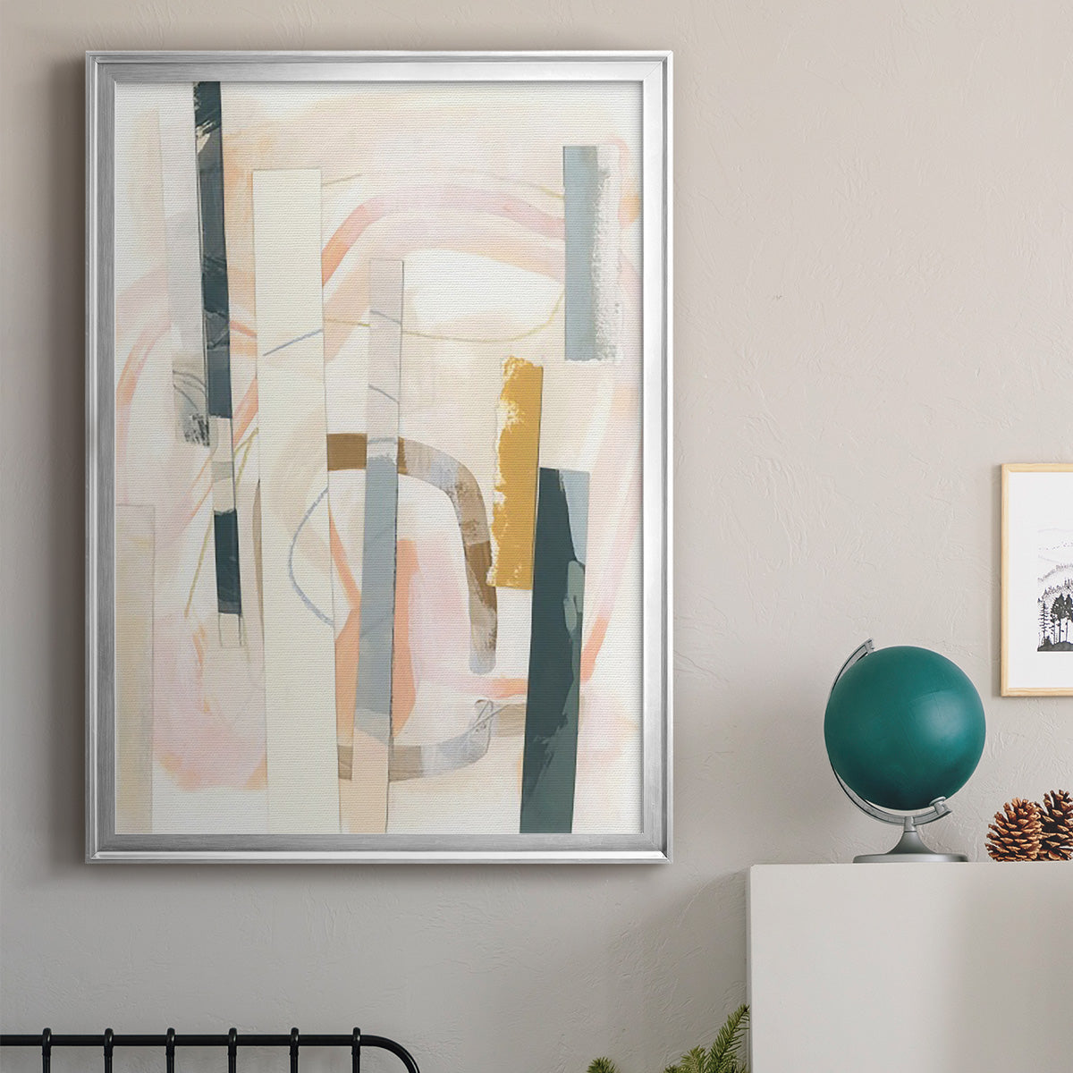 Melon Litmus III - Modern Framed Canvas Print