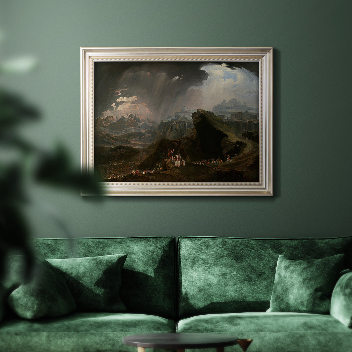 Joshua Commanding the Sun to Stand Still upon Gibeon - Ornate Framed Canvas Print