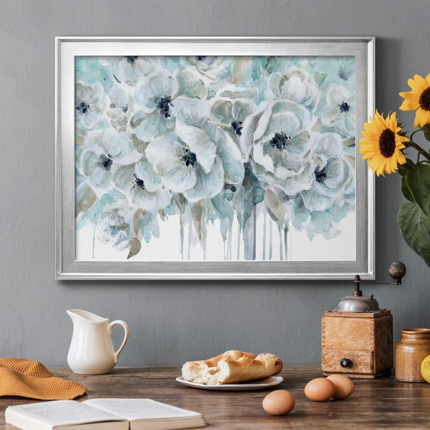 Teal Harmony II Premium Classic Framed Canvas - Ready to Hang