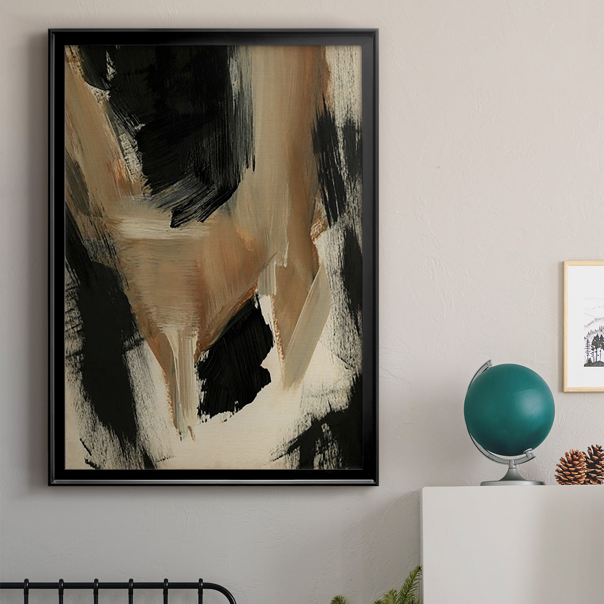 Baked Paintstrokes II - Modern Framed Canvas Print