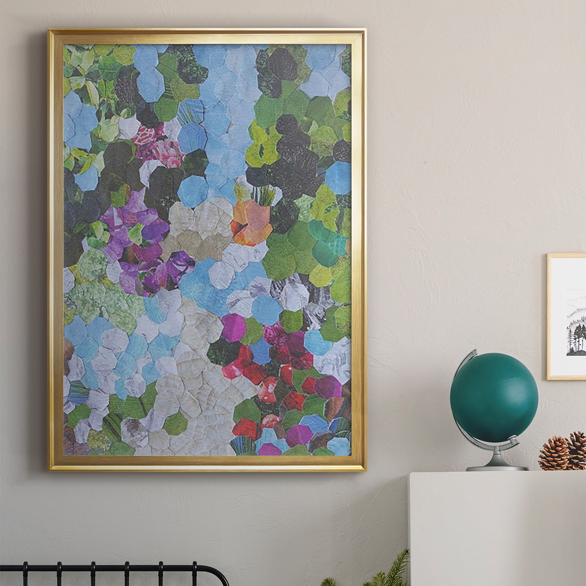Iris Garden - Modern Framed Canvas Print