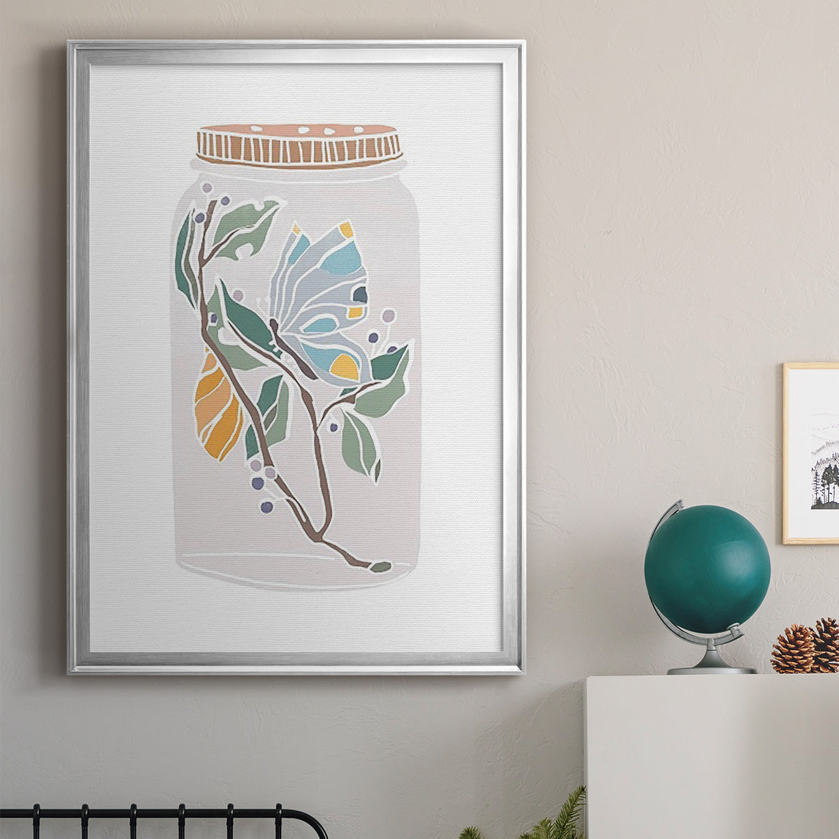 Nature Jar III - Modern Framed Canvas Print