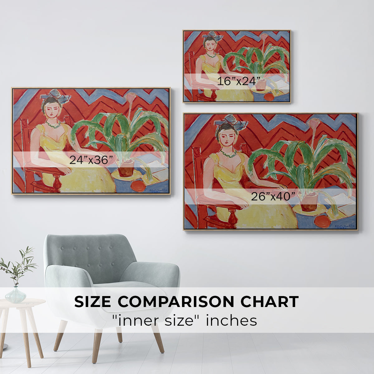 Michaella, 1943 - Floater Framed Canvas Print