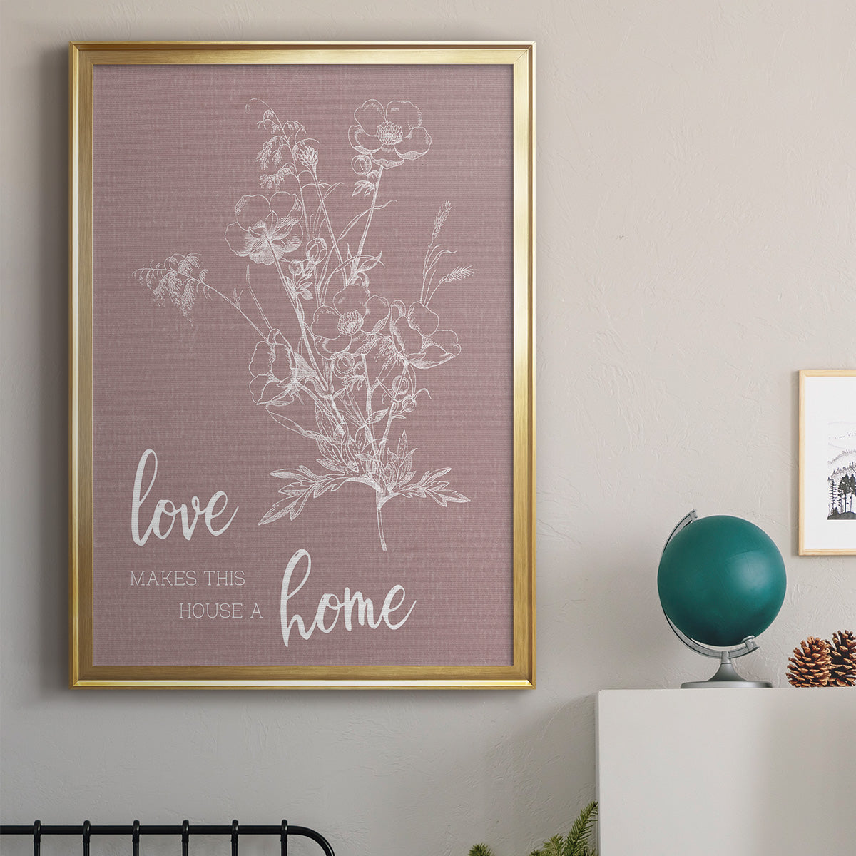 Love Home - Modern Framed Canvas Print