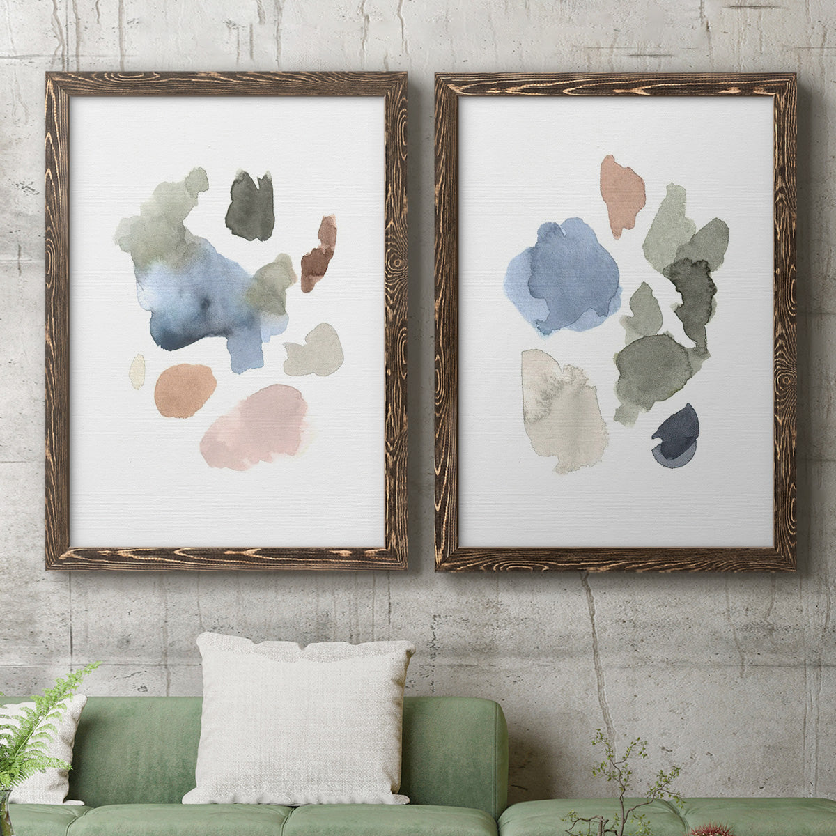 Fresh Start I - Premium Framed Canvas 2 Piece Set - Ready to Hang