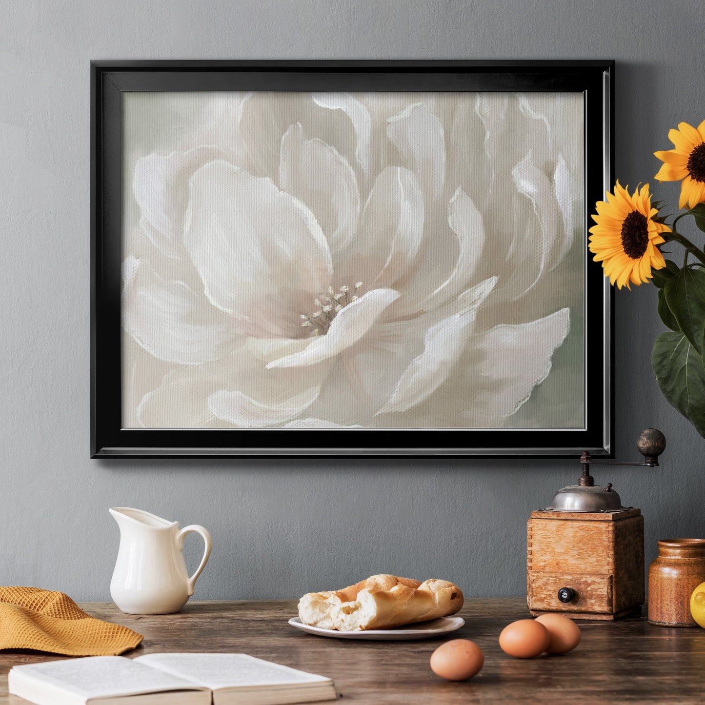 Peach Perfect - Modern Framed Canvas Print