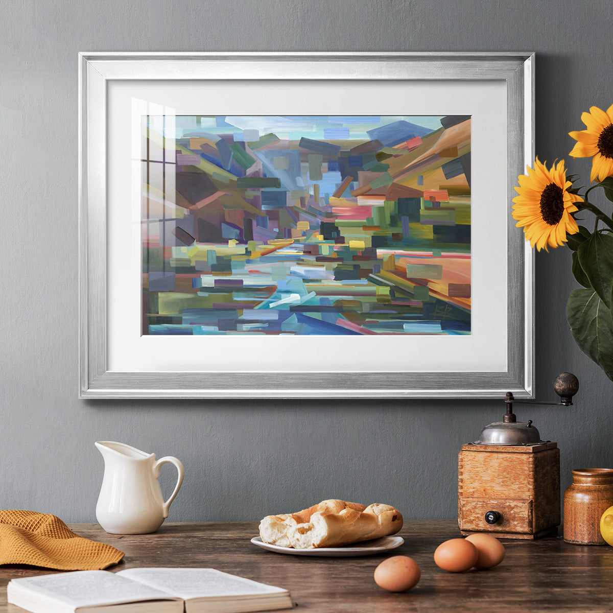 Pieces of Yakima Canyon - Modern Framed Art Print