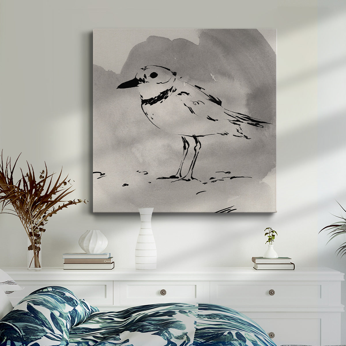 Inky Plover II - Canvas Art Print