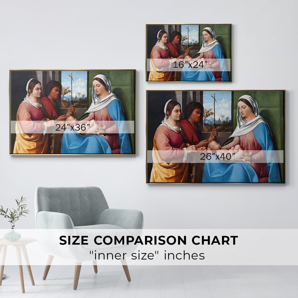 Sacred Conversation, c. 1505 - Floater Framed Canvas Print