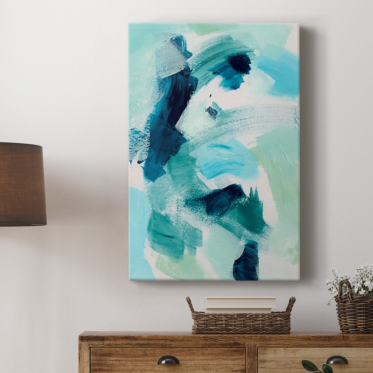 Teal Composition I - Canvas Art Print