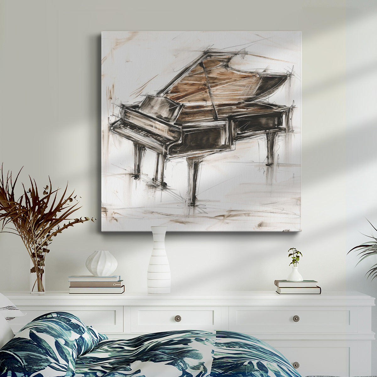 Grand Piano Study - Canvas Art Print