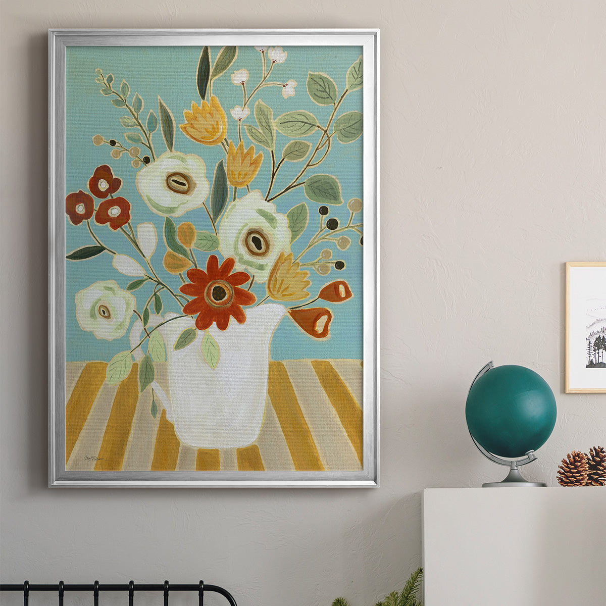 Joyful Blossoms I - Modern Framed Canvas Print