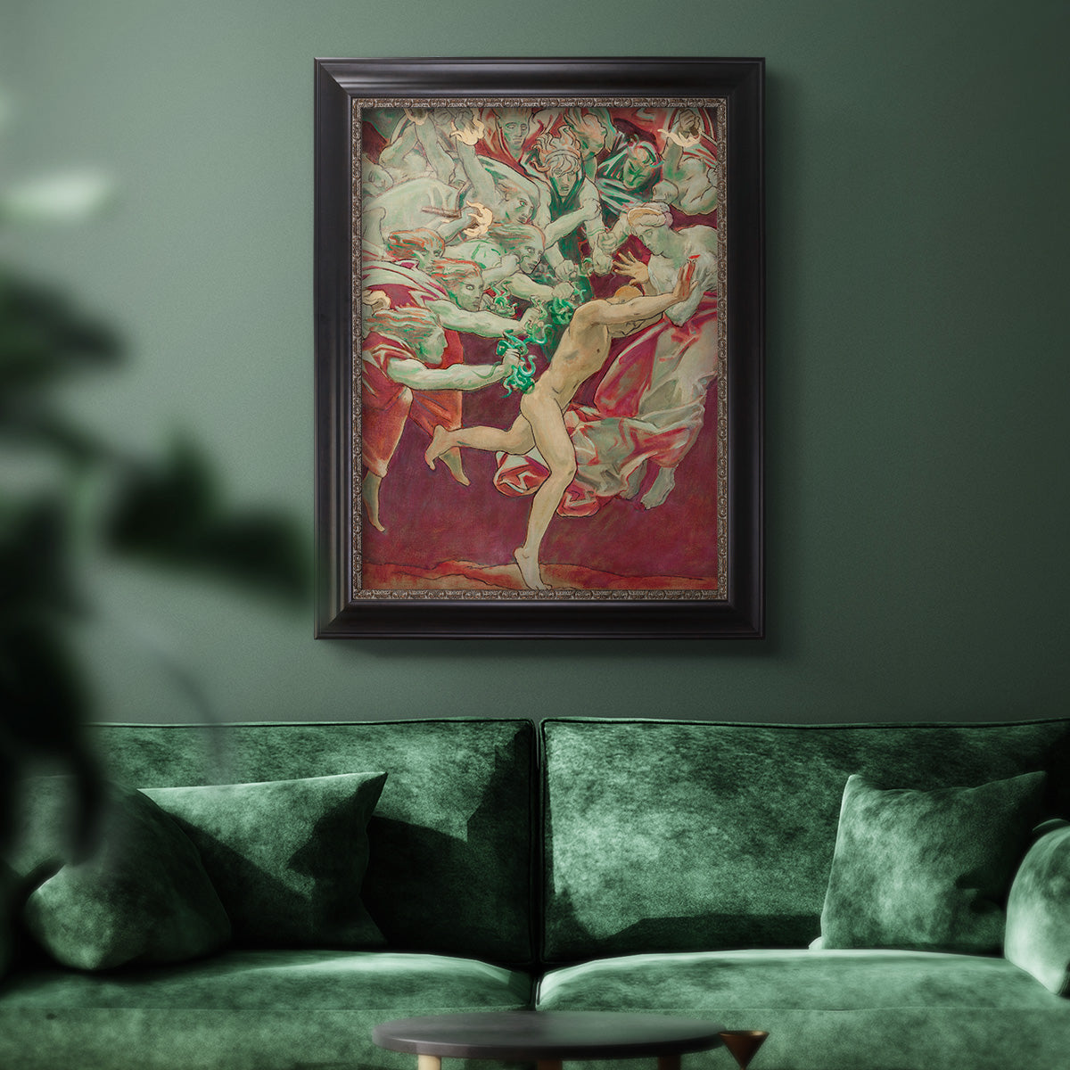 Orestes and the Furies - Ornate Framed Canvas Print