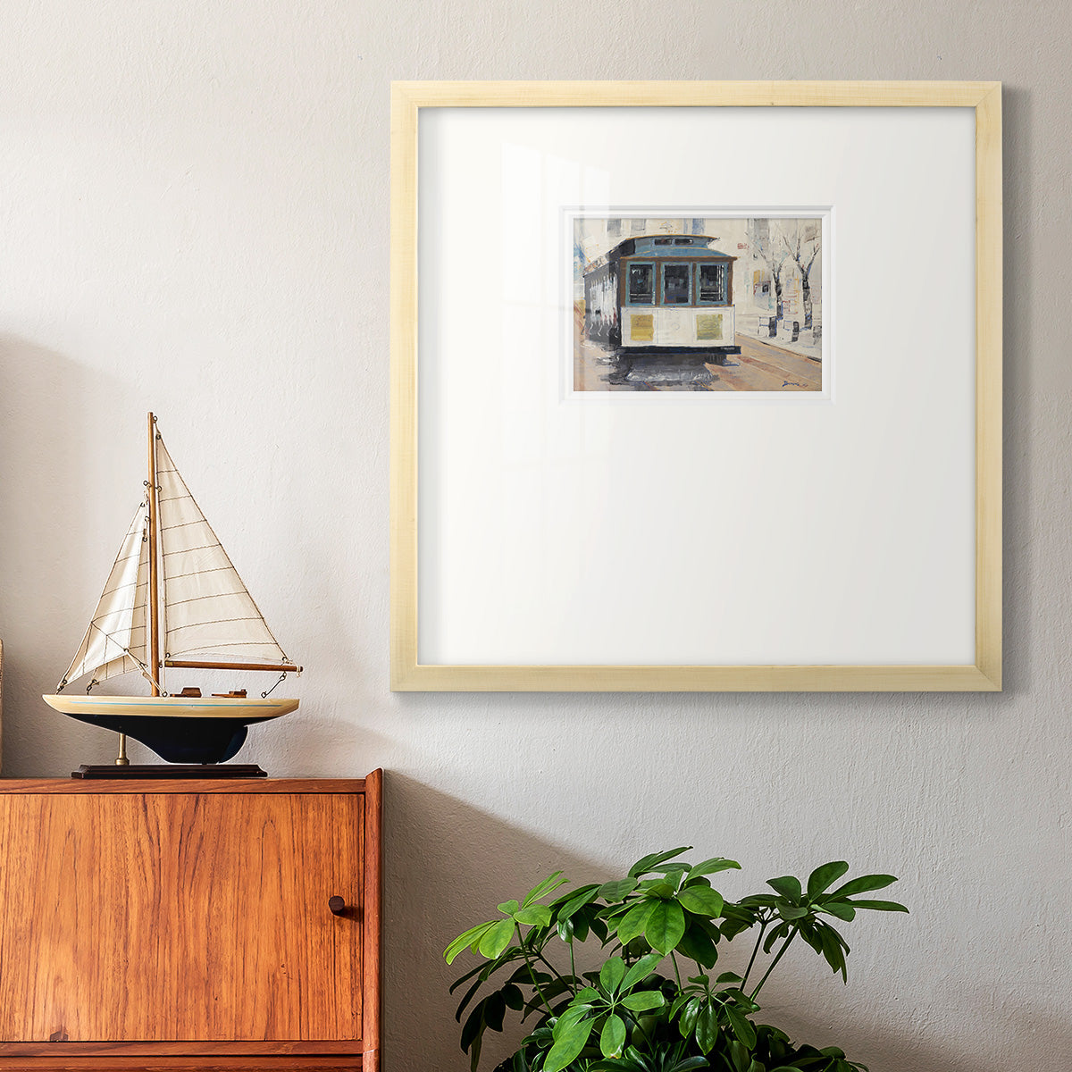 Cable Town- Premium Framed Print Double Matboard