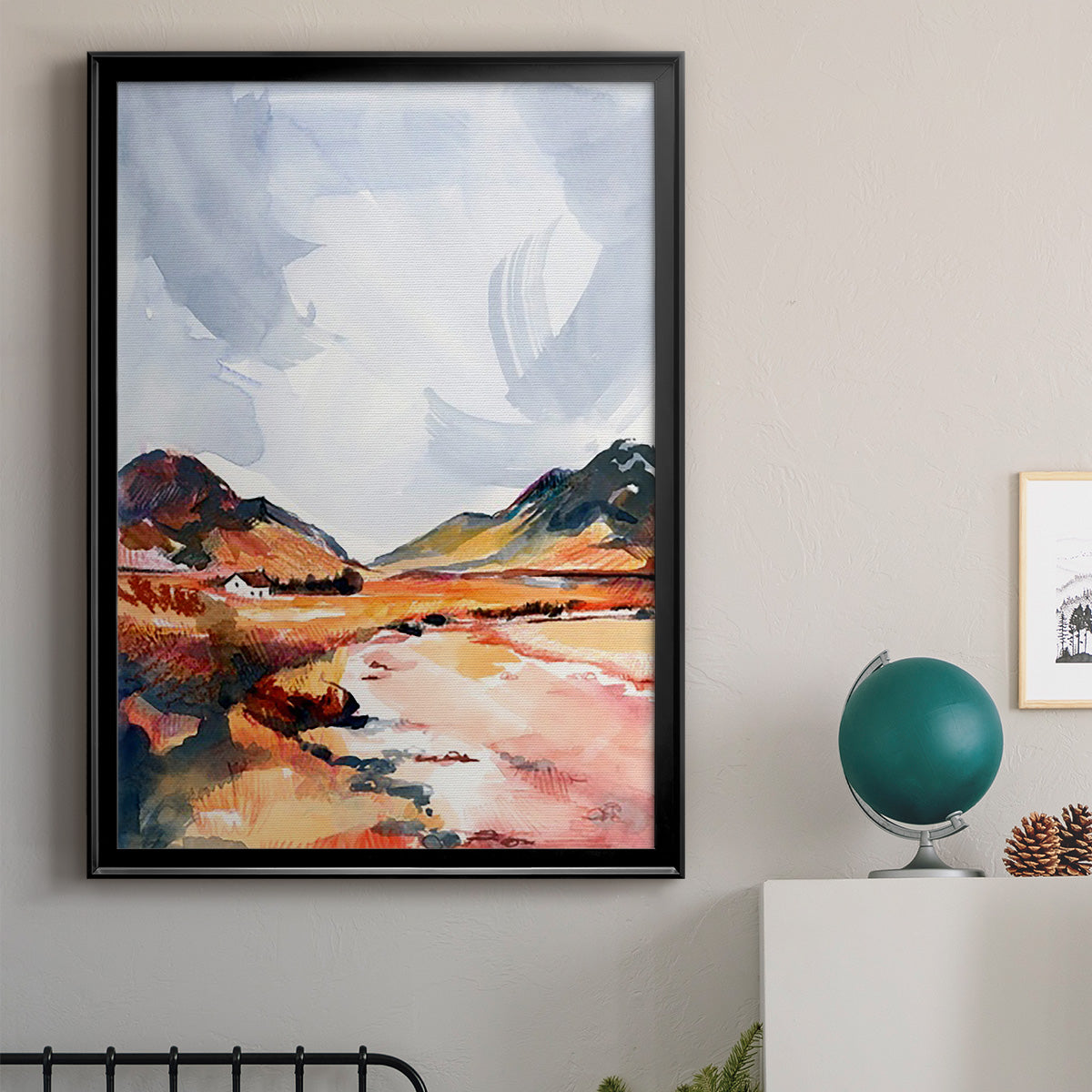 Chromatic Landscapes II - Modern Framed Canvas Print