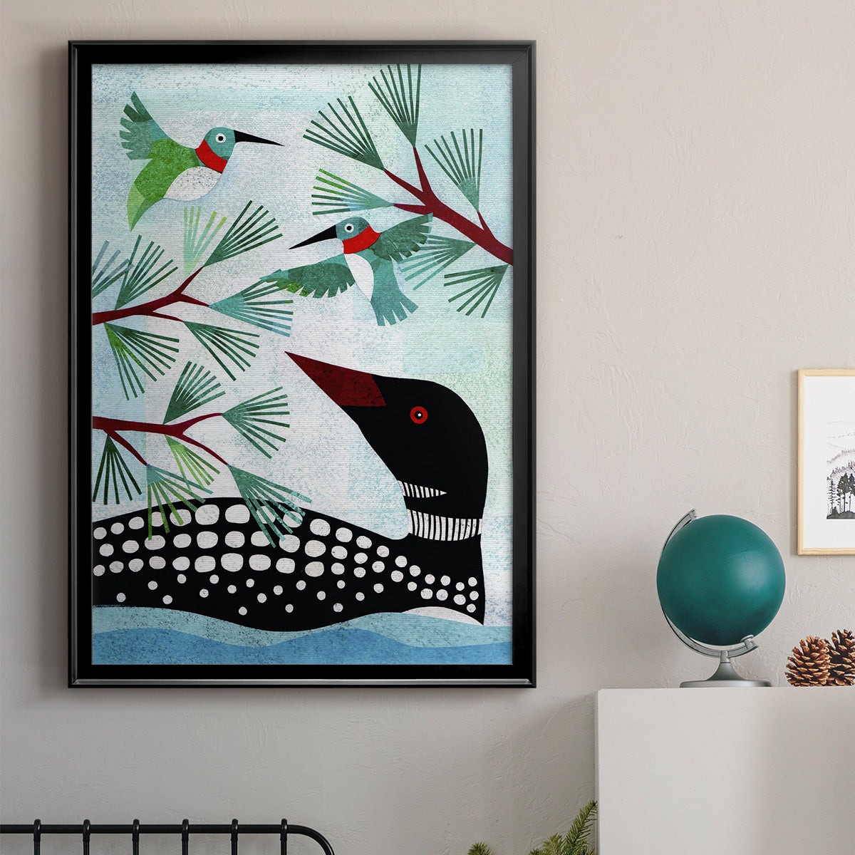 Forest Creatures IX - Modern Framed Canvas Print