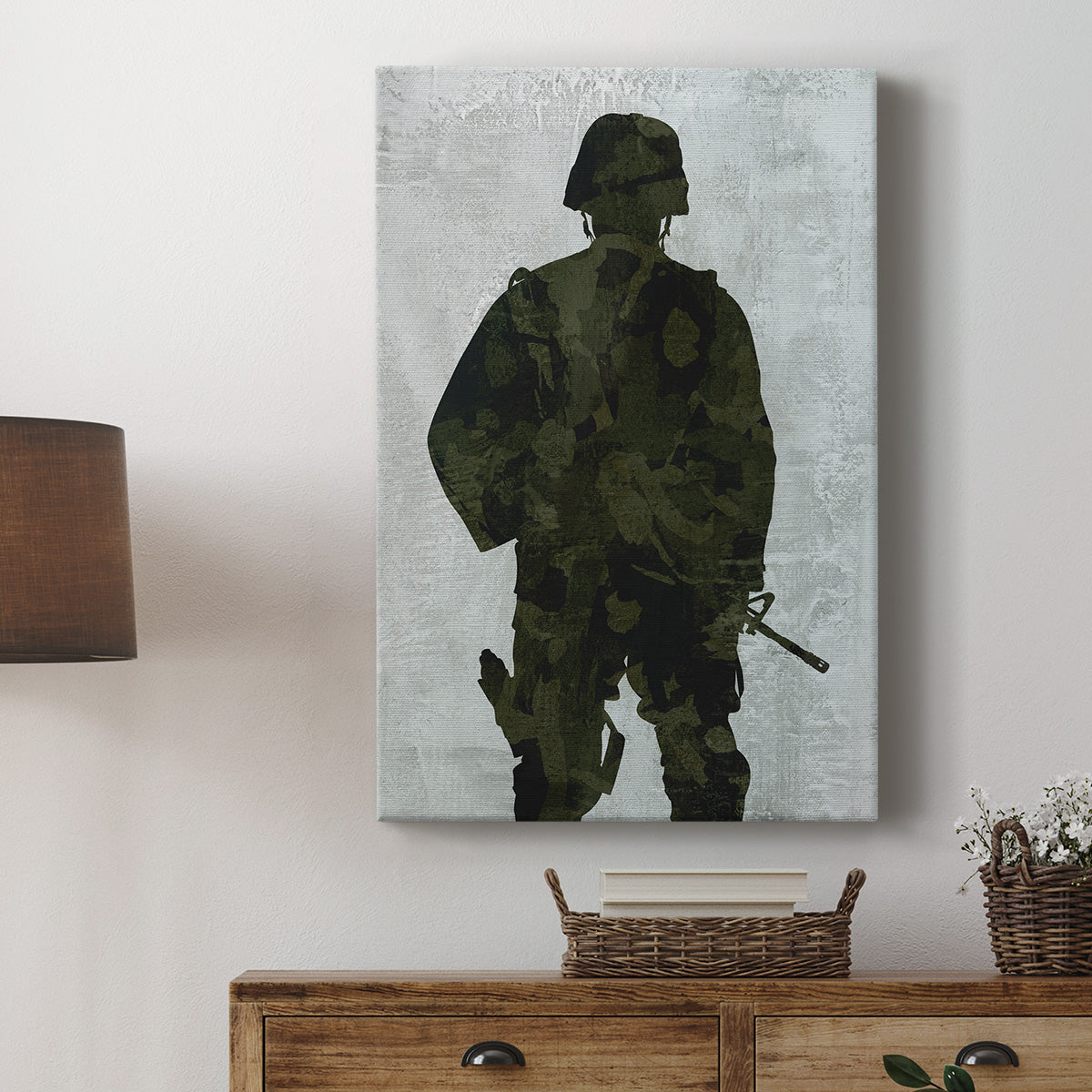 Soldier Silhouette - Canvas Art Print