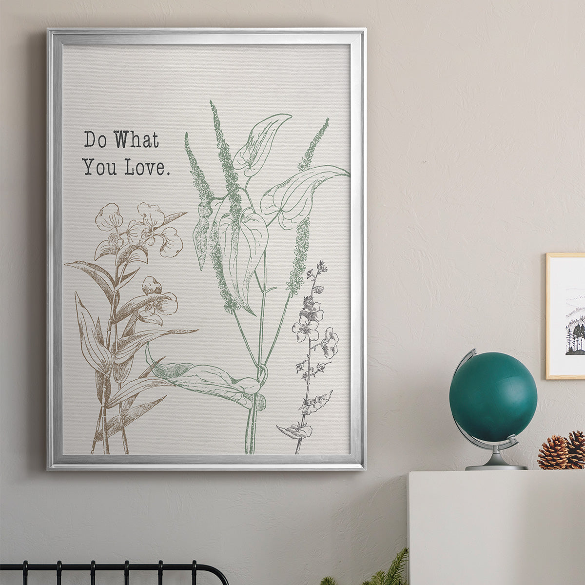 Do What You Love - Modern Framed Canvas Print