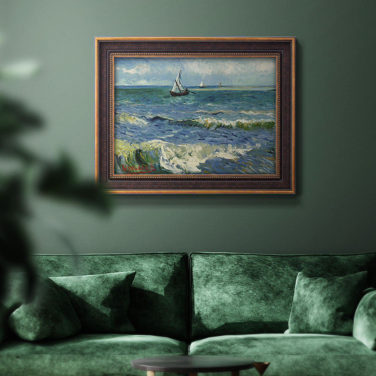 The Sea at Les Saintes - Ornate Framed Canvas Print