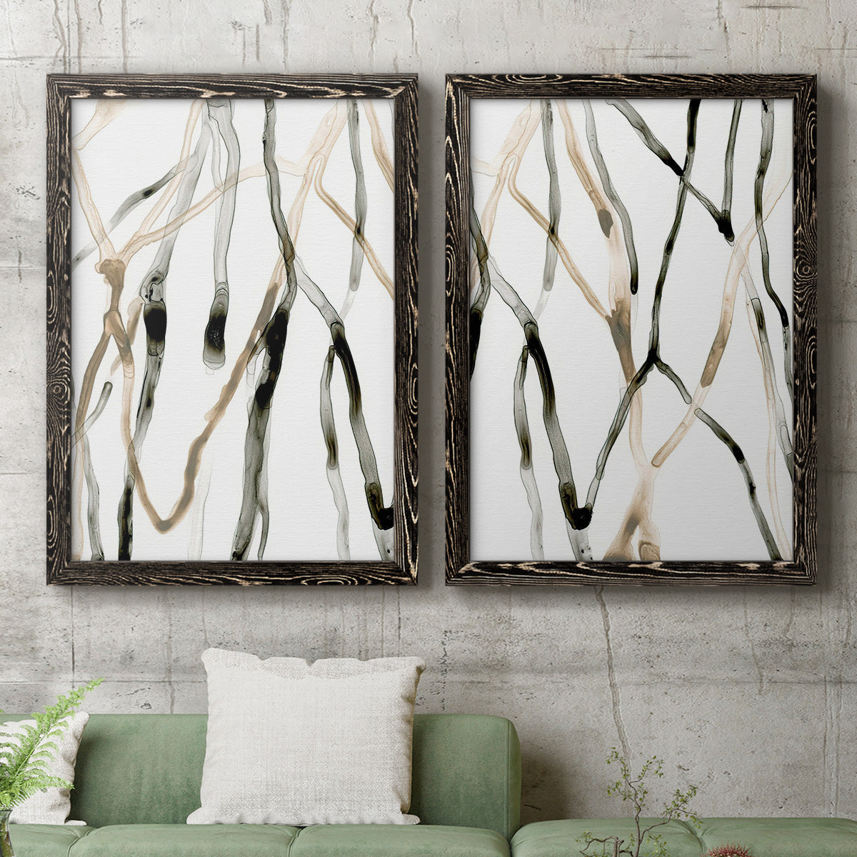 Runnel XI - Premium Framed Canvas 2 Piece Set - Ready to Hang