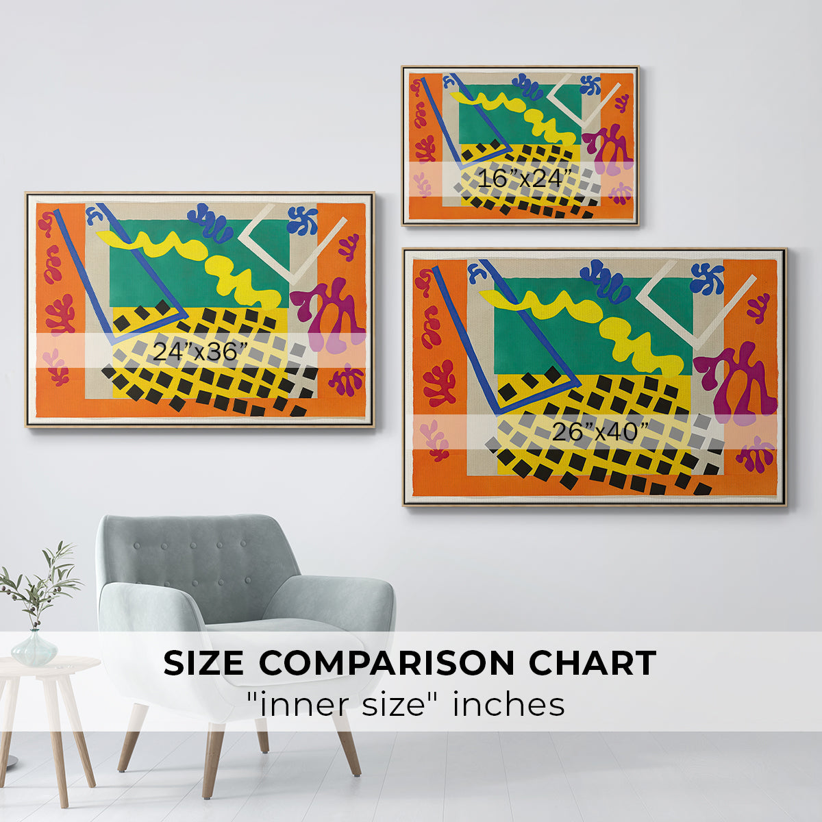 The Codomas (Les codomas), from Jazz, 1947 - Floater Framed Canvas Print