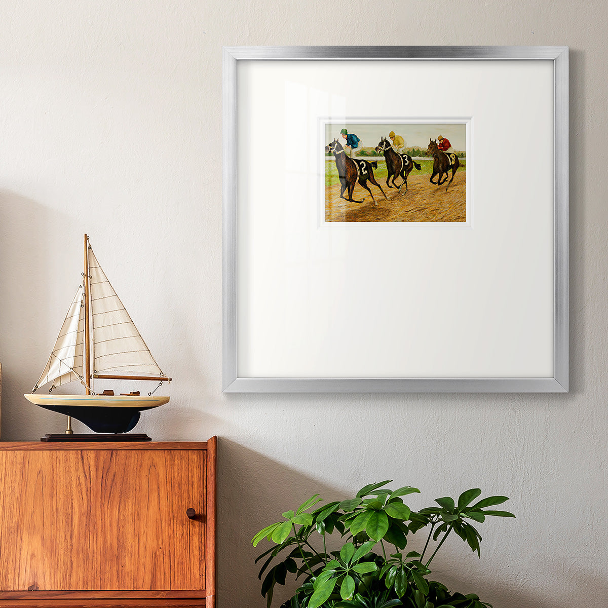 Day at the Race V Premium Framed Print Double Matboard