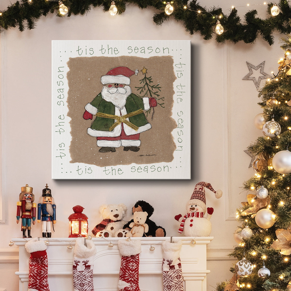 Santa - Premium Gallery Wrapped Canvas  - Ready to Hang