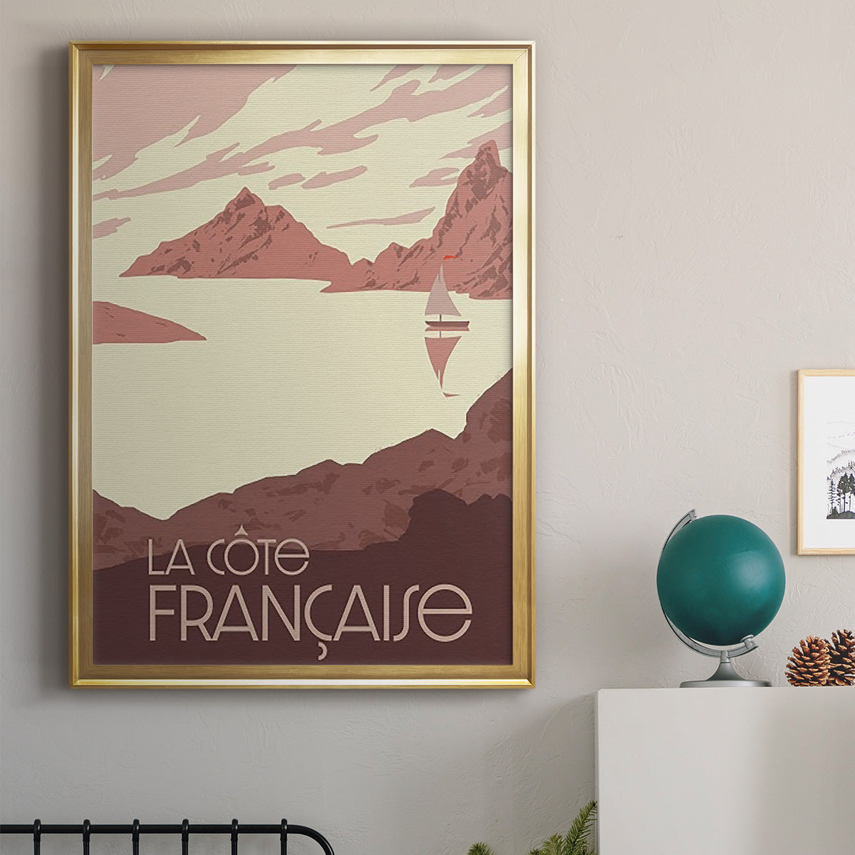 French Coast II - Modern Framed Canvas Print