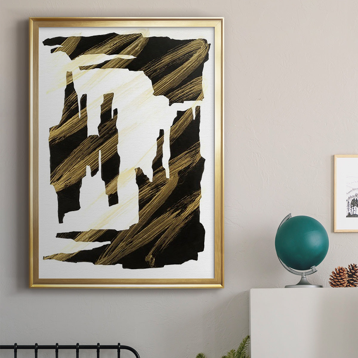 Onyx Obelisks II - Modern Framed Canvas Print