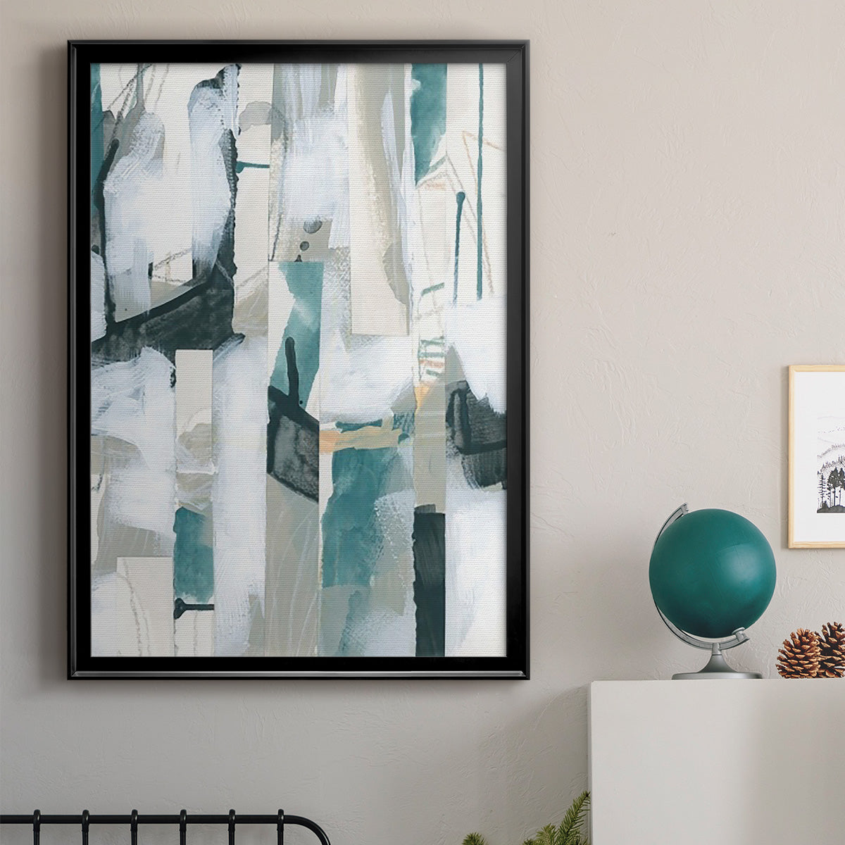 Sea Cavern Strata III - Modern Framed Canvas Print