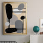 Interconnected Shapes I - Modern Framed Canvas Print