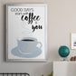 Start With Coffee & You - Modern Framed Canvas Print