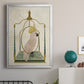 White Cockatoo on Swing - Modern Framed Canvas Print