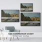 River Landscape with Cliffs, c. 1850-1860 - Floater Framed Canvas Print