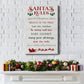 Santa's Rules - Gallery Wrapped Canvas